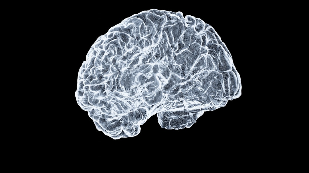 mindfulness and mental wellness - a close up of a human brain on a black background
