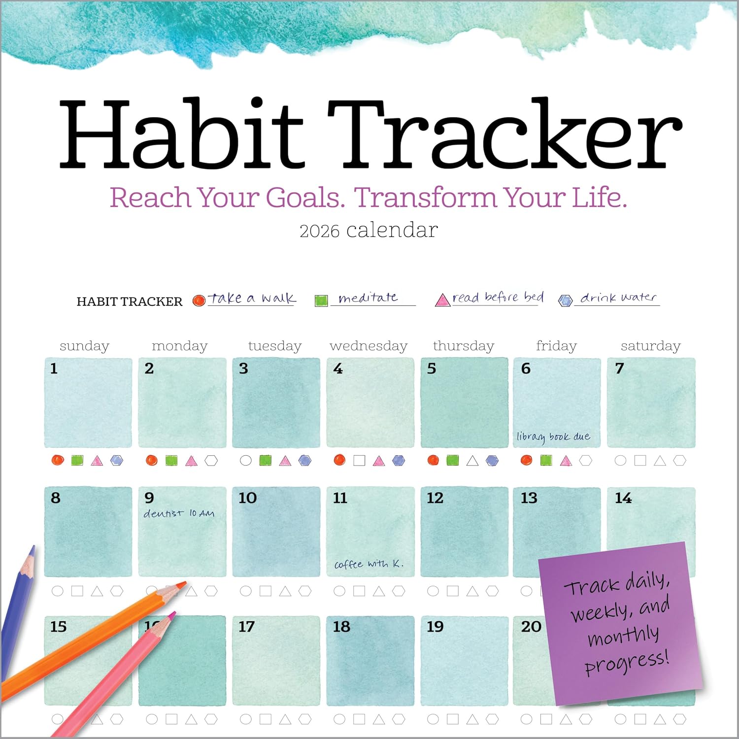 Rite in the Rain Habit / Streak Wall Calendar