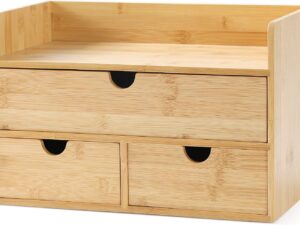 Wisuce Bamboo Desk Drawer Organizer