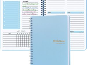 Undated Weekly Planner with Goal & Habit Tracker Notebook