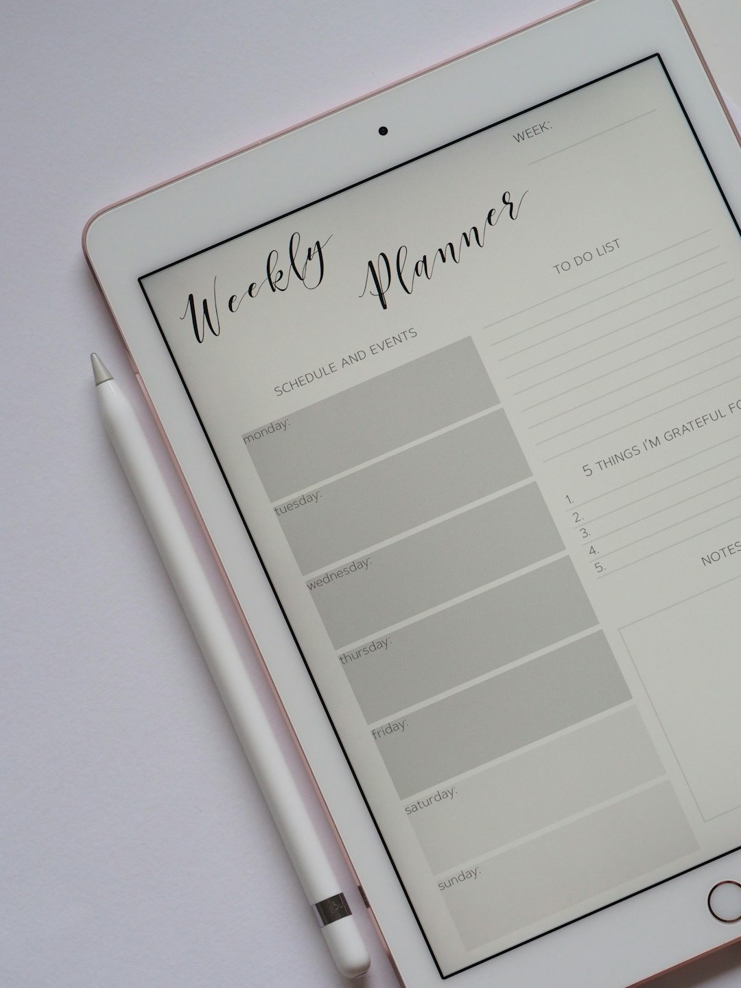 Weekly Habit Tracker Printable
